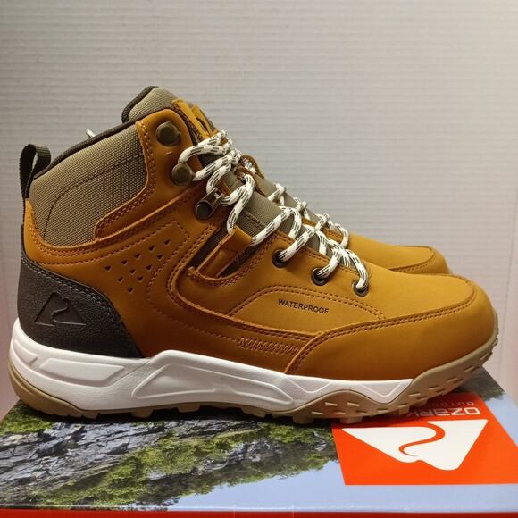 Men's Ozark Trail Waterproof Sport Hiking Boots Size 8 Wheat - Picture 1 of 9